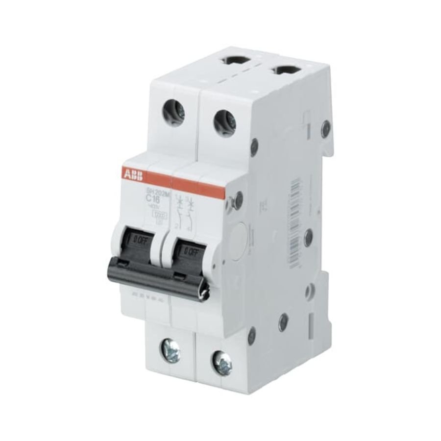 ABB Brand SH202M-C6 Miniature Circuit Breaker - 2P - C - 6 A