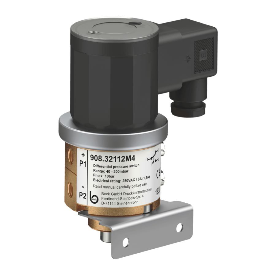 Beck Brand Differential Pressure Switch 908 Adjustable