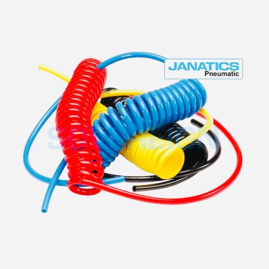 Janatics Brand Coiled Tube WHC10B06-04 Coiled Tube(PU) OD6(Blue 4m)