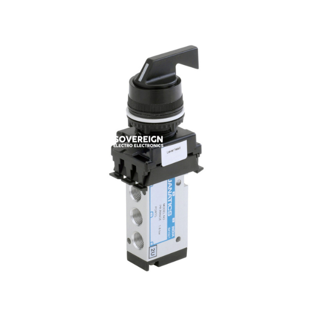 Janatics DS234P60-LH3A 1/8 -3/2 NO valve with switch (Lever head-Black)