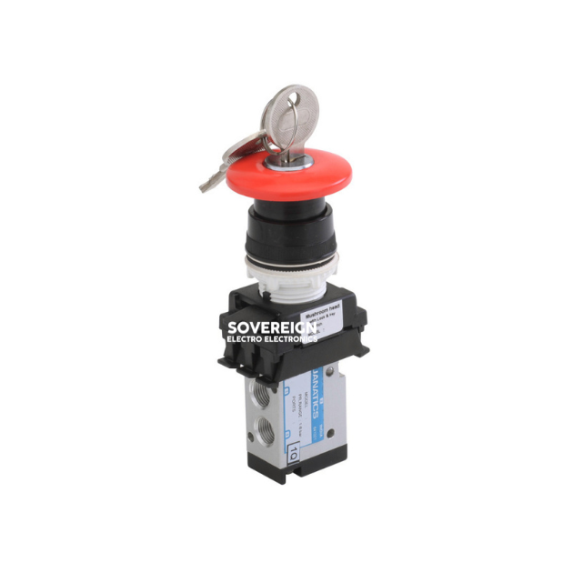 Janatics DS234P60-ML1A 1/8 -3/2 NO valve with switch (Mushroom head Lock