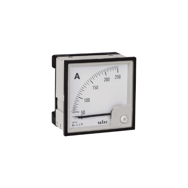 Selec make AM-I-3-5A-6S-WD-CE Analog Ammeter