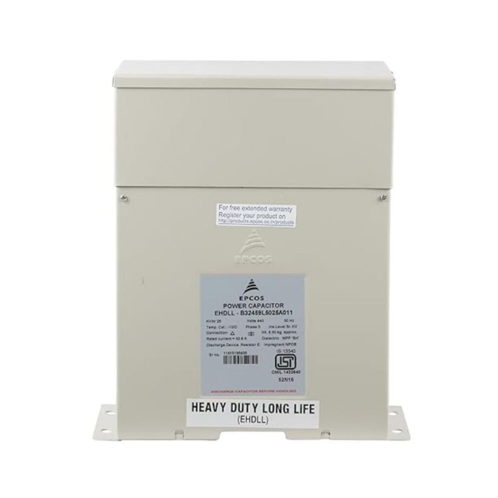EPCOS Brand 25KVAR EHDLL 3Phase Box Type Heavy Duty Capacitor