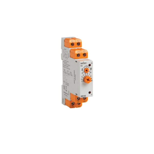 Selec make 600SD-2-230 Din Rail Timers - 17.5 mm